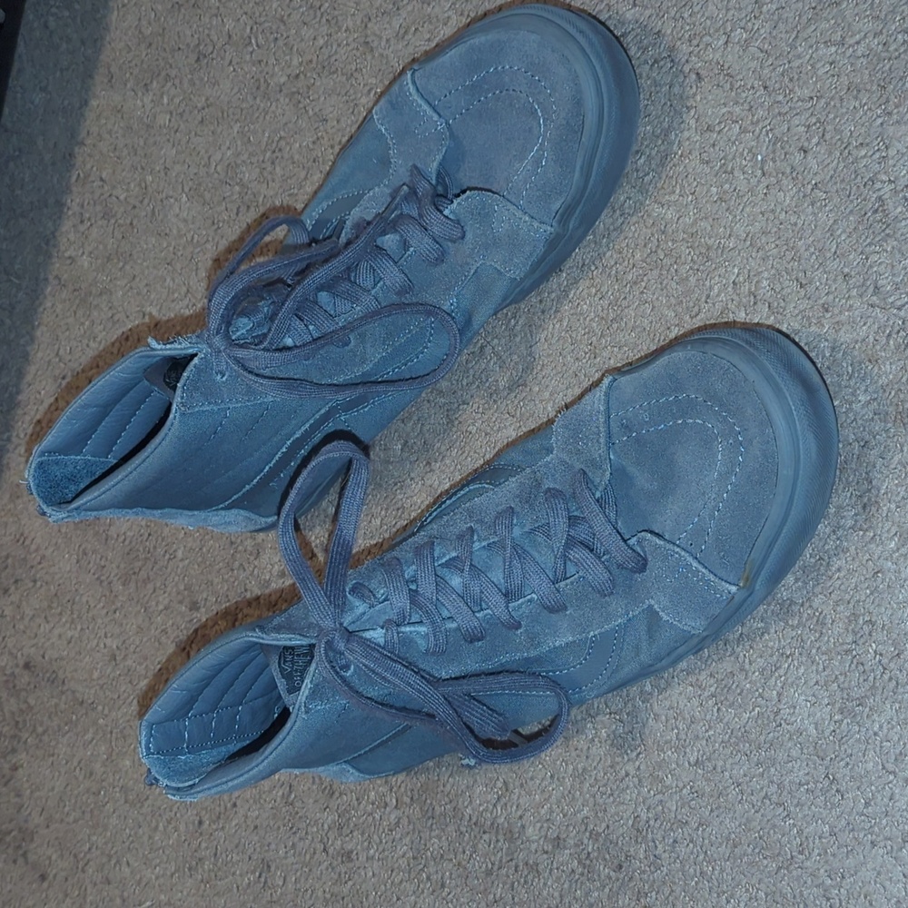 Vans grey suede zip up sk8 Hi sneakers